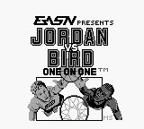 Jordan vs Bird One on One title screen for GameBoy
